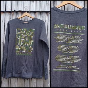 2016 Dave Matthews Band gray green graphic concert long sleeve tee tshirt size M